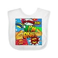 thumbnail image 1 of Inktastic I'm One Comic Book Boys or Girls Baby Bib, 1 of 4