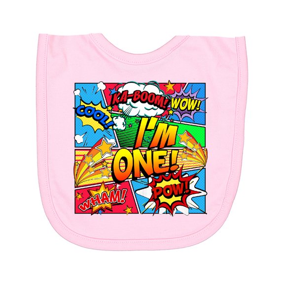Inktastic I'm One Comic Book Newborn Bib