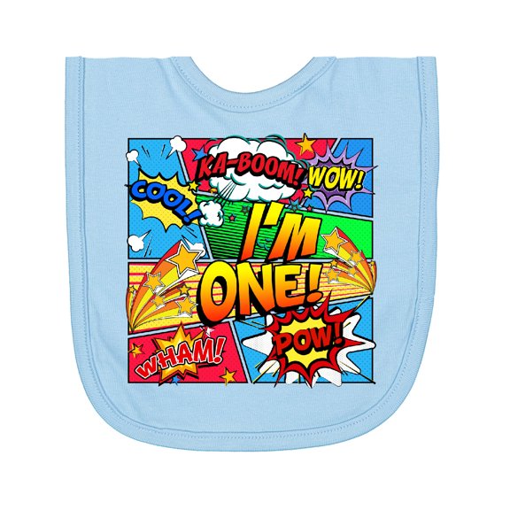 Inktastic I'm One Comic Book Newborn Bib