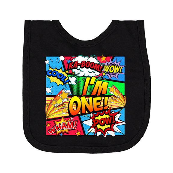 Inktastic I'm One Comic Book Newborn Bib