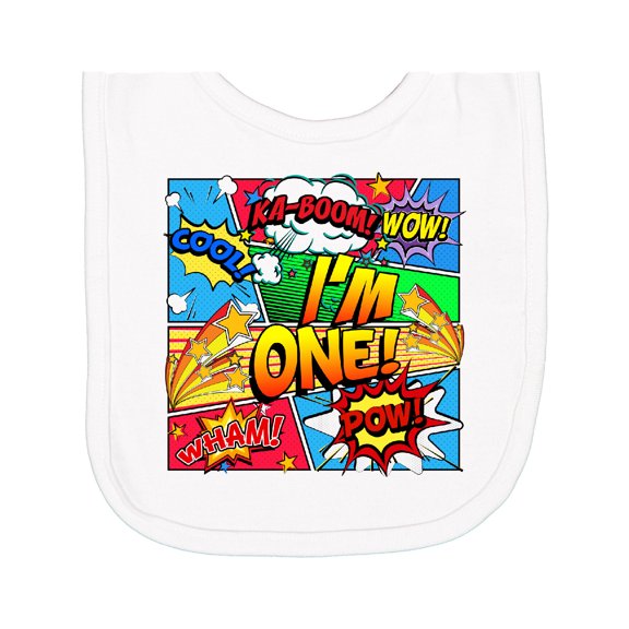 Inktastic I'm One Comic Book Newborn Bib