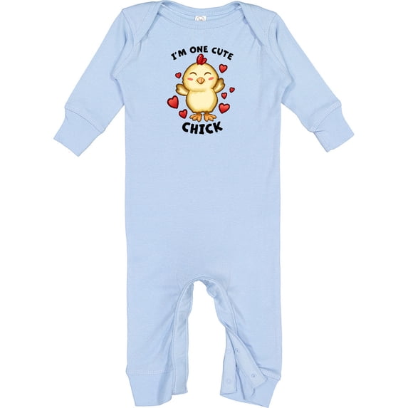Inktastic I'm One Cute Chick Baby Romper Coveralls