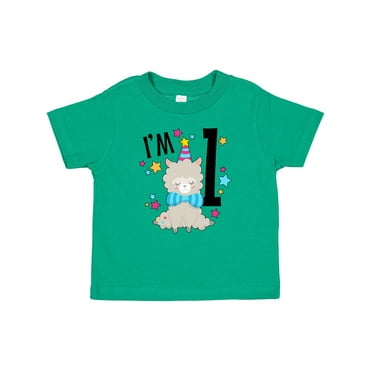 Inktastic I'm One Cute Llama First Birthday Boys or Girls Baby T-Shirt