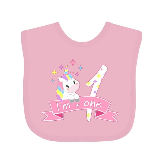 Inktastic I'm One Cute Unicorn 1st Birthday Boys or Girls Baby Bib