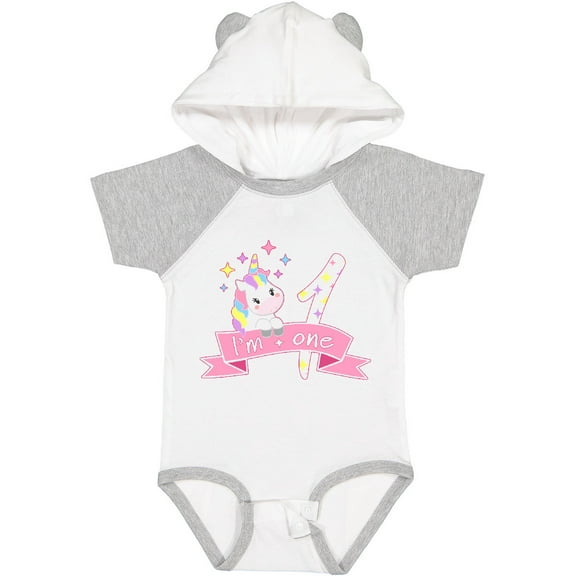 Inktastic I'm One Cute Unicorn 1st Birthday Boys or Girls Baby Bodysuit