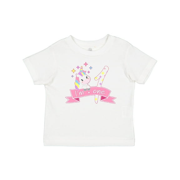 Inktastic I'm One- Cute Unicorn 1st Birthday Boys or Girls Baby T-Shirt
