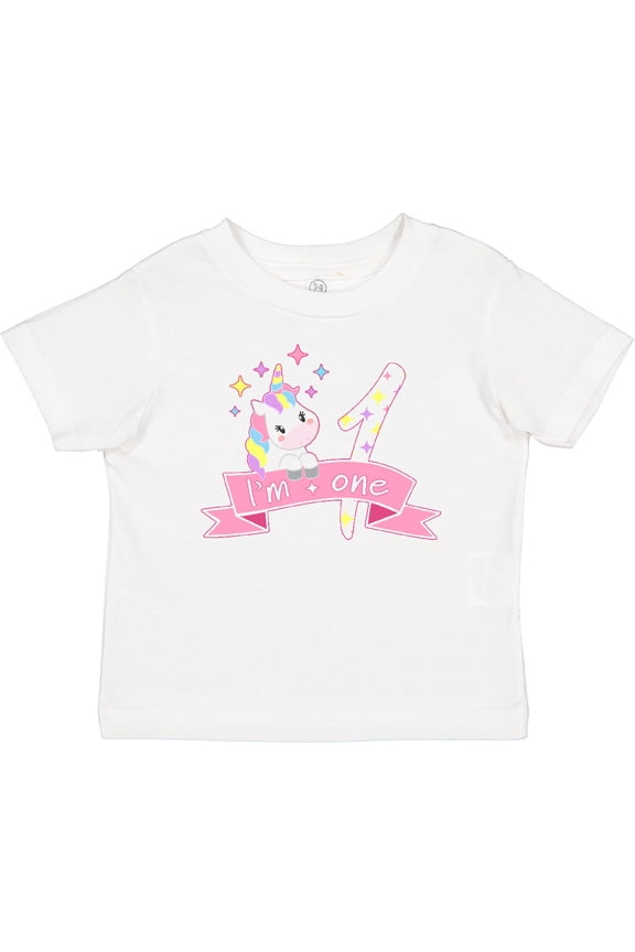 I'm One- Cute Unicorn 1st Birthday Boys or Girls Baby T-Shirt