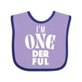 thumbnail image 1 of Inktastic I'm One-derful First Birthday Boys or Girls Baby Bib, 1 of 4