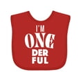 thumbnail image 1 of Inktastic I'm One-derful First Birthday Boys or Girls Baby Bib, 1 of 4