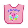thumbnail image 1 of Inktastic I'm One- Dragonfly First Birthday Girls Baby Bib, 1 of 4