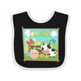 thumbnail image 1 of Inktastic I'm One Farm Animals Wearing Birthday Party Hats Boys or Girls Baby Bib, 1 of 4
