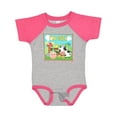 thumbnail image 1 of Inktastic I'm One Farm Animals Wearing Birthday Party Hats Boys or Girls Baby Bodysuit, 1 of 5