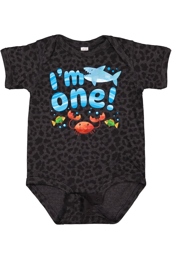I'm One First Birthday Shark and Crab Boys or Girls Baby Bodysuit