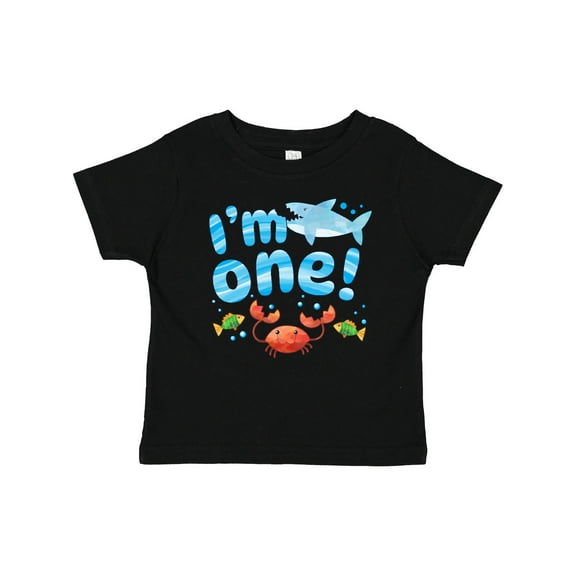 Inktastic I'm One First Birthday Shark and Crab Boys or Girls Baby T-Shirt