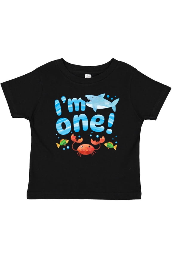 I'm One First Birthday Shark and Crab Boys or Girls Baby T-Shirt