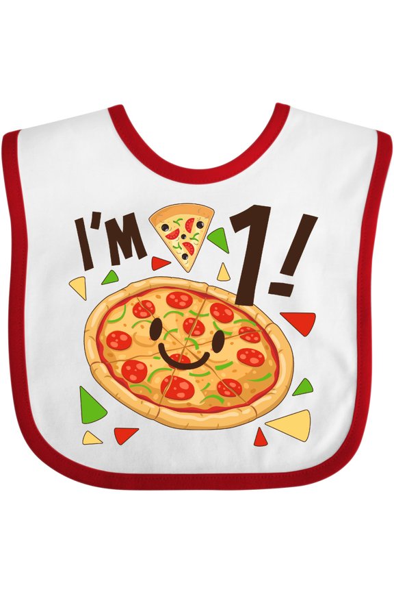 I'm One Pizza Birthday Party Boys or Girls Baby Bib