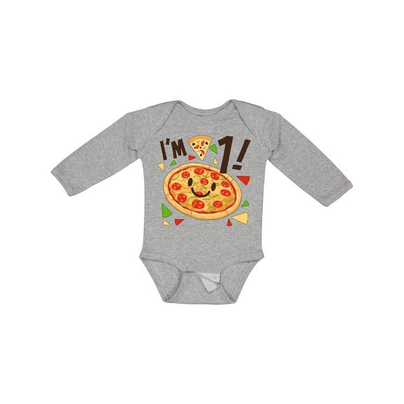 Inktastic I'm One Pizza Birthday Party Boys or Girls Long Sleeve Baby Bodysuit
