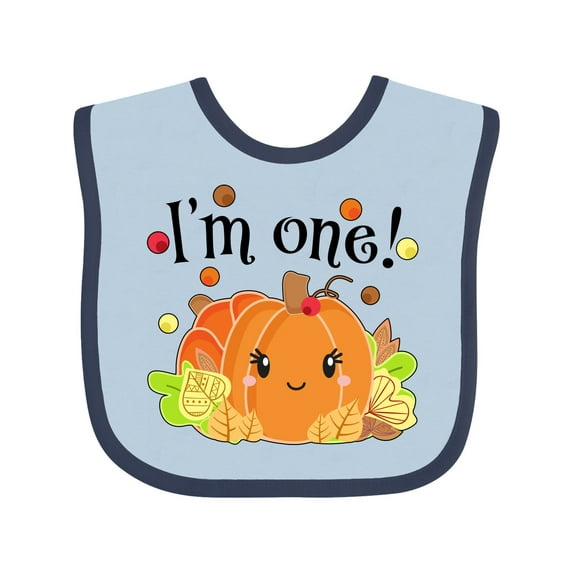 Inktastic I'm One Pumpkin Birthday Autumn Boys or Girls Baby Bib
