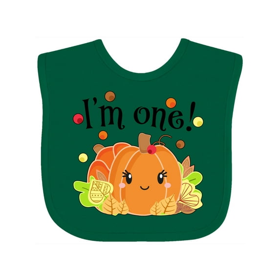 Inktastic I'm One Pumpkin Birthday Autumn Boys or Girls Baby Bib