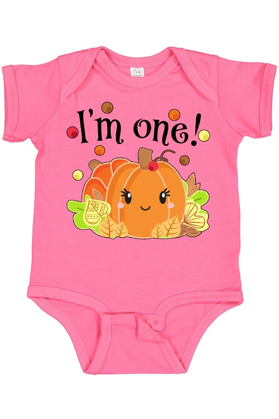I'm One Pumpkin Birthday Autumn Boys or Girls Baby Bodysuit