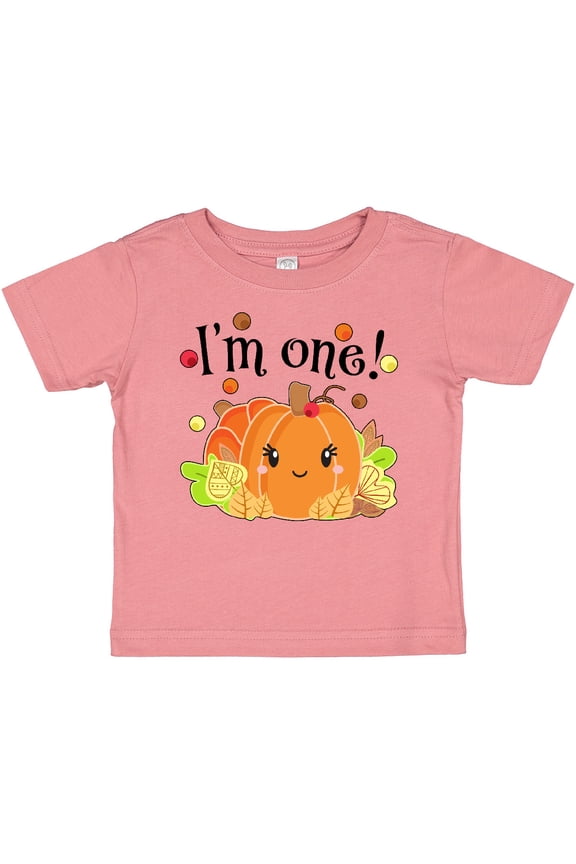 I'm One Pumpkin Birthday Autumn Boys or Girls Baby T-Shirt