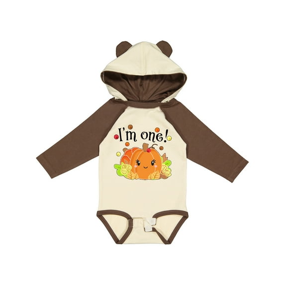 Inktastic I'm One Pumpkin Birthday Autumn Boys or Girls Long Sleeve Baby Bodysuit