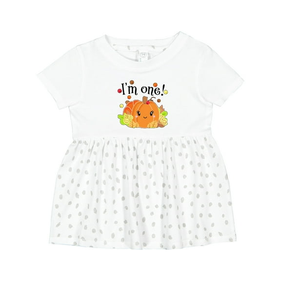 Inktastic I'm One Pumpkin Birthday Autumn Girls Baby Dress