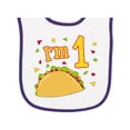 thumbnail image 1 of Inktastic I'm One Taco Birthday Party Baby Terry Cloth Bib, 1 of 3
