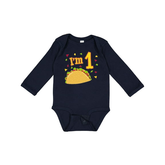 Inktastic I'm One Taco Birthday Party Boys or Girls Long Sleeve Baby Bodysuit