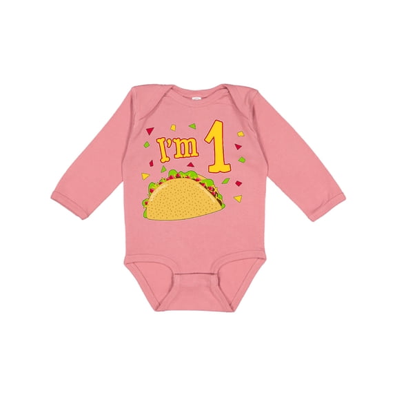 Inktastic I'm One Taco Birthday Party Boys or Girls Long Sleeve Baby Bodysuit