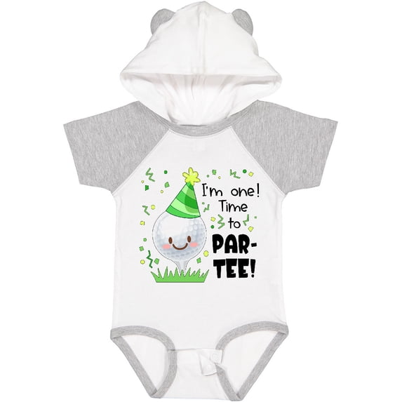 Inktastic I'm One Time to Par-tee Golf First Birthday Boys or Girls Baby Bodysuit