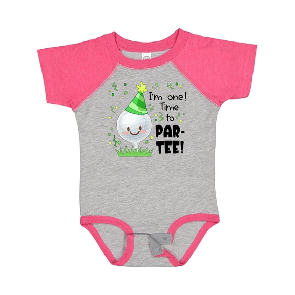 Inktastic I'm One Time to Par-tee Golf First Birthday Boys or Girls Baby Bodysuit