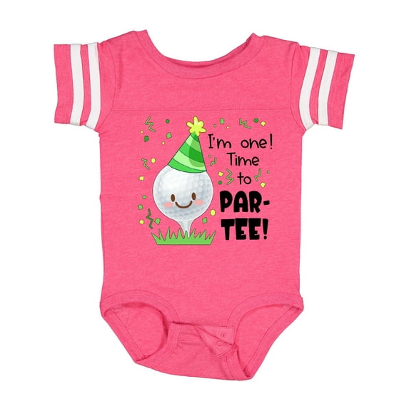 Inktastic I'm One Time to Par-tee Golf First Birthday Boys or Girls Baby Bodysuit