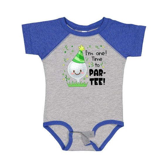 Inktastic I'm One Time to Par-tee Golf First Birthday Boys or Girls Baby Bodysuit