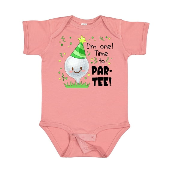 Inktastic I'm One Time to Par-tee Golf First Birthday Boys or Girls Baby Bodysuit