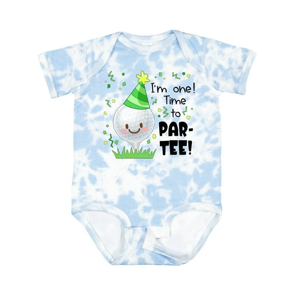 Inktastic I'm One Time to Par-tee Golf First Birthday Boys or Girls Baby Bodysuit