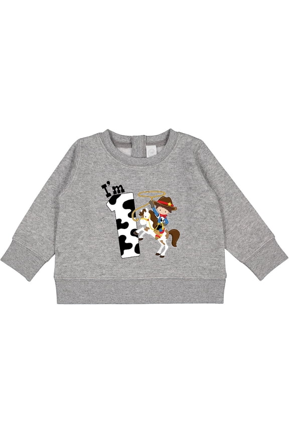 I'm One-cowboy Riding Horse Birthday Baby Sweatshirt