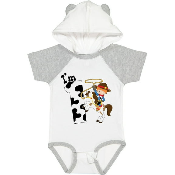 Inktastic I'm One-cowboy Riding Horse Birthday Boys Baby Bodysuit