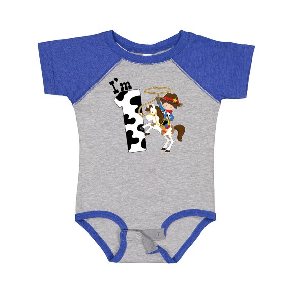 Inktastic I'm One-cowboy Riding Horse Birthday Boys Baby Bodysuit