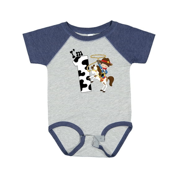 Inktastic I'm One-cowboy Riding Horse Birthday Boys Baby Bodysuit
