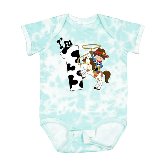 Inktastic I'm One-cowboy Riding Horse Birthday Boys Baby Bodysuit