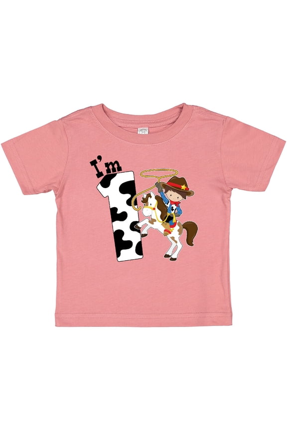 I'm One-cowboy Riding Horse Birthday Boys Baby T-Shirt