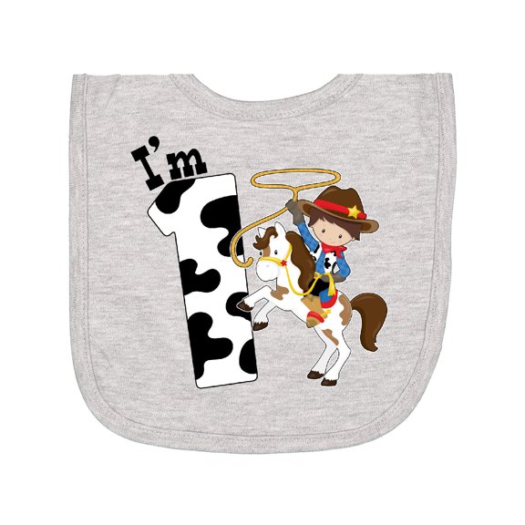 Inktastic I'm One-cowboy Riding Horse Birthday Newborn Bib