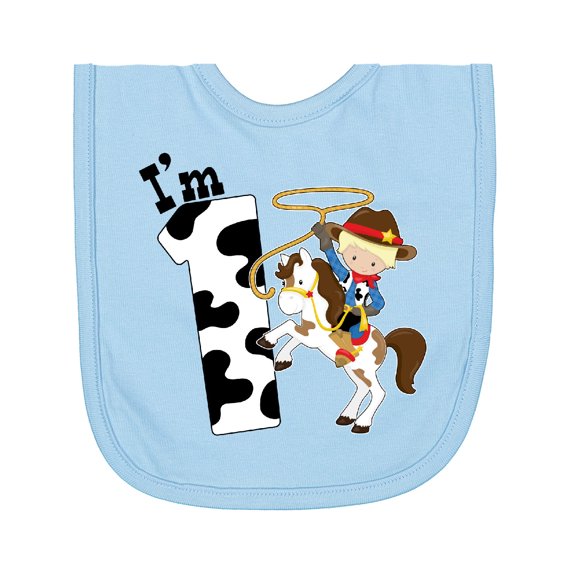 Inktastic I'm One-cowboy Riding Horse Birthday Newborn Bib