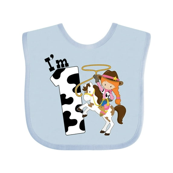 Inktastic I'm One-cowgirl Riding Horse Birthday Girls Baby Bib