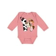 thumbnail image 1 of Inktastic I'm One-cowgirl Riding Horse Birthday Girls Long Sleeve Baby Bodysuit, 1 of 5
