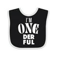 thumbnail image 1 of Inktastic I'm One-derful First Birthday Boys or Girls Baby Bib, 1 of 4
