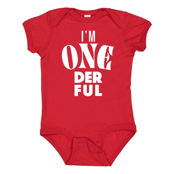 Inktastic I'm One-derful First Birthday Boys or Girls Baby Bodysuit