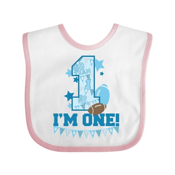 Inktastic I'm One (football) Boys or Girls Baby Bib