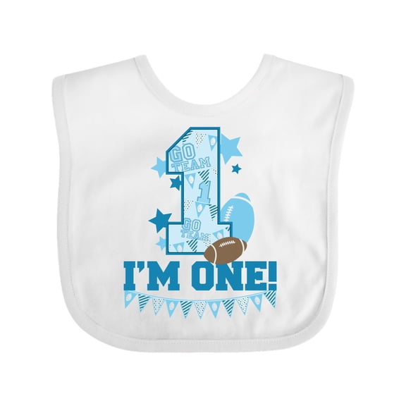 Inktastic I'm One (football) Boys or Girls Baby Bib